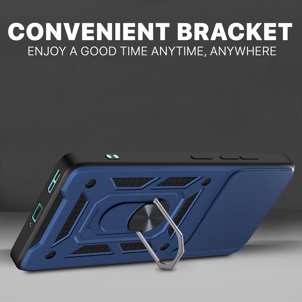 Hybrid Kickstand Sliding Camera Lens Ring Holder Case for Motorola Moto Edge 60 5G / Edge 60 Fusion 5G