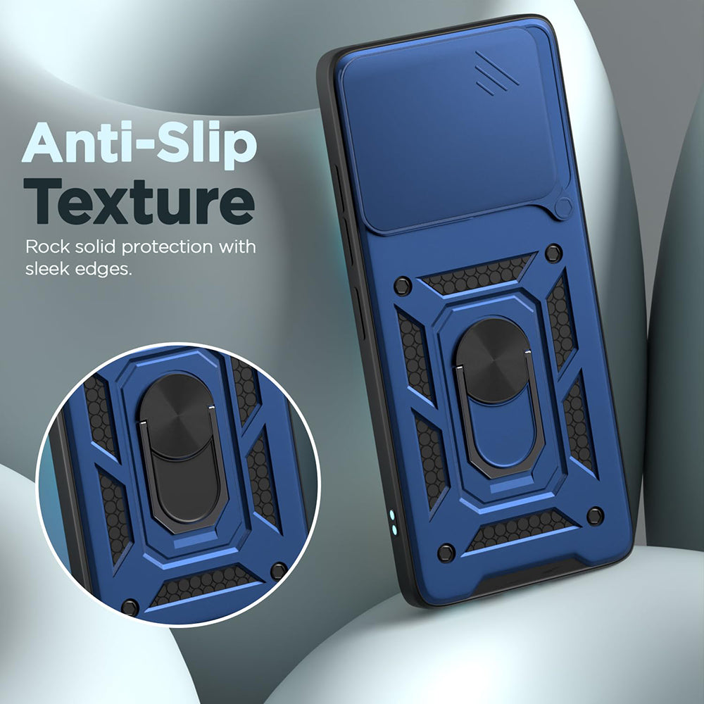 Hybrid Kickstand Sliding Camera Lens Ring Holder Case for Motorola Moto Edge 60 5G / Edge 60 Fusion 5G