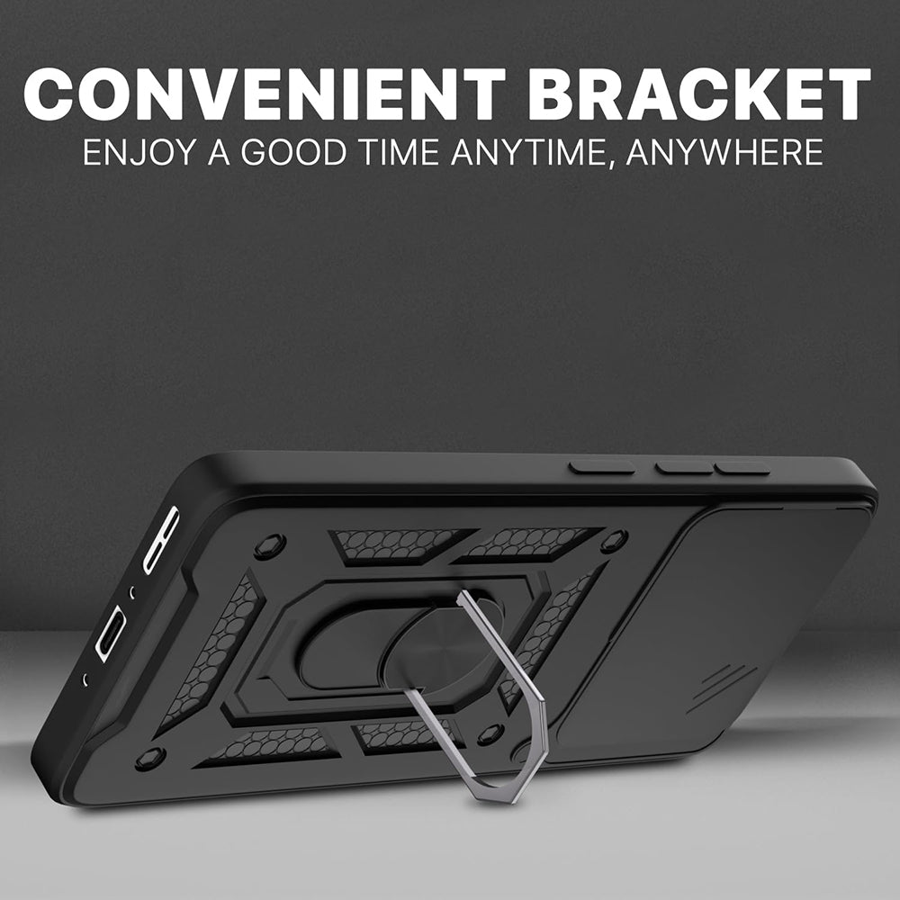 Hybrid Kickstand Sliding Camera Lens Ring Holder Case for OnePlus 13 5G