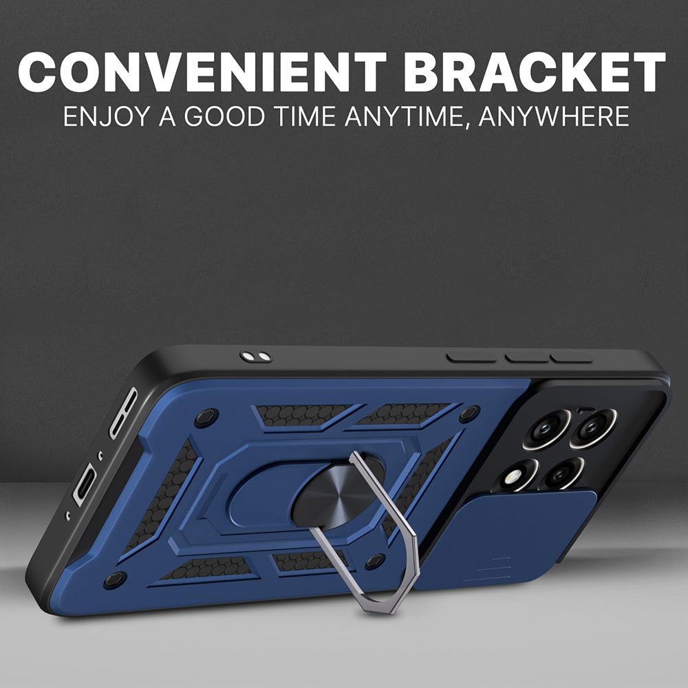 Hybrid Kickstand Sliding Camera Lens Ring Holder Case for OnePlus 13R 5G