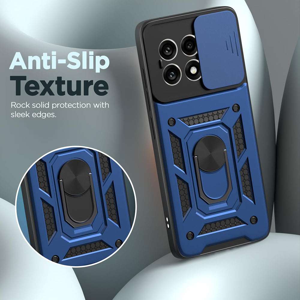 Hybrid Kickstand Sliding Camera Lens Ring Holder Case for OnePlus 13R 5G