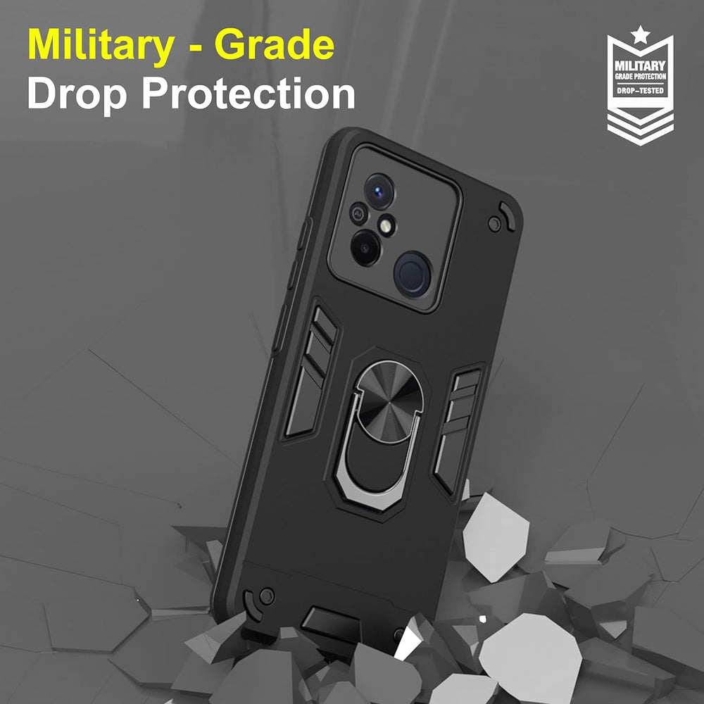 Hybrid Rugged Armor Kickstand Case for Mi Redmi 12C 4G / Poco C55 4G