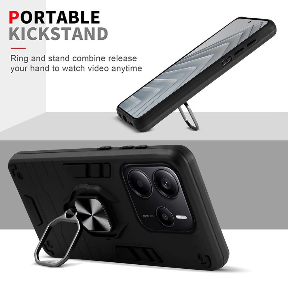 Hybrid Rugged Armor Kickstand Case for Mi Redmi Note 14 5G