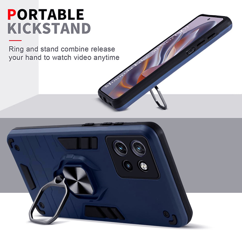 Hybrid Rugged Armor Kickstand Case for Motorola Moto Edge 50 Neo 5G
