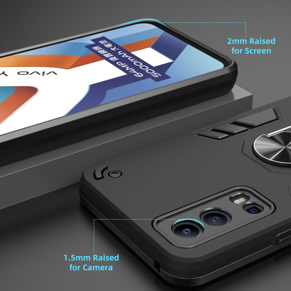 Hybrid Rugged Armor Kickstand Case for iQOO Z3 5G / Vivo Y72 5G