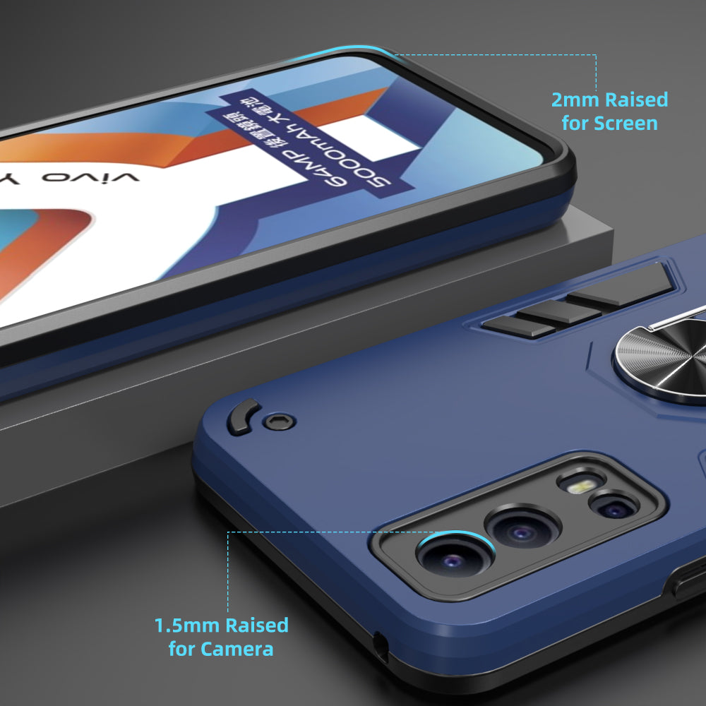Hybrid Rugged Armor Kickstand Case for iQOO Z3 5G / Vivo Y72 5G