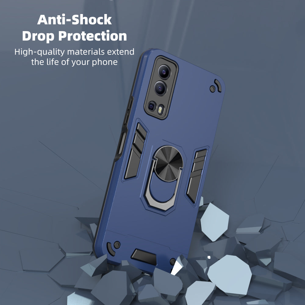 Hybrid Rugged Armor Kickstand Case for iQOO Z3 5G / Vivo Y72 5G