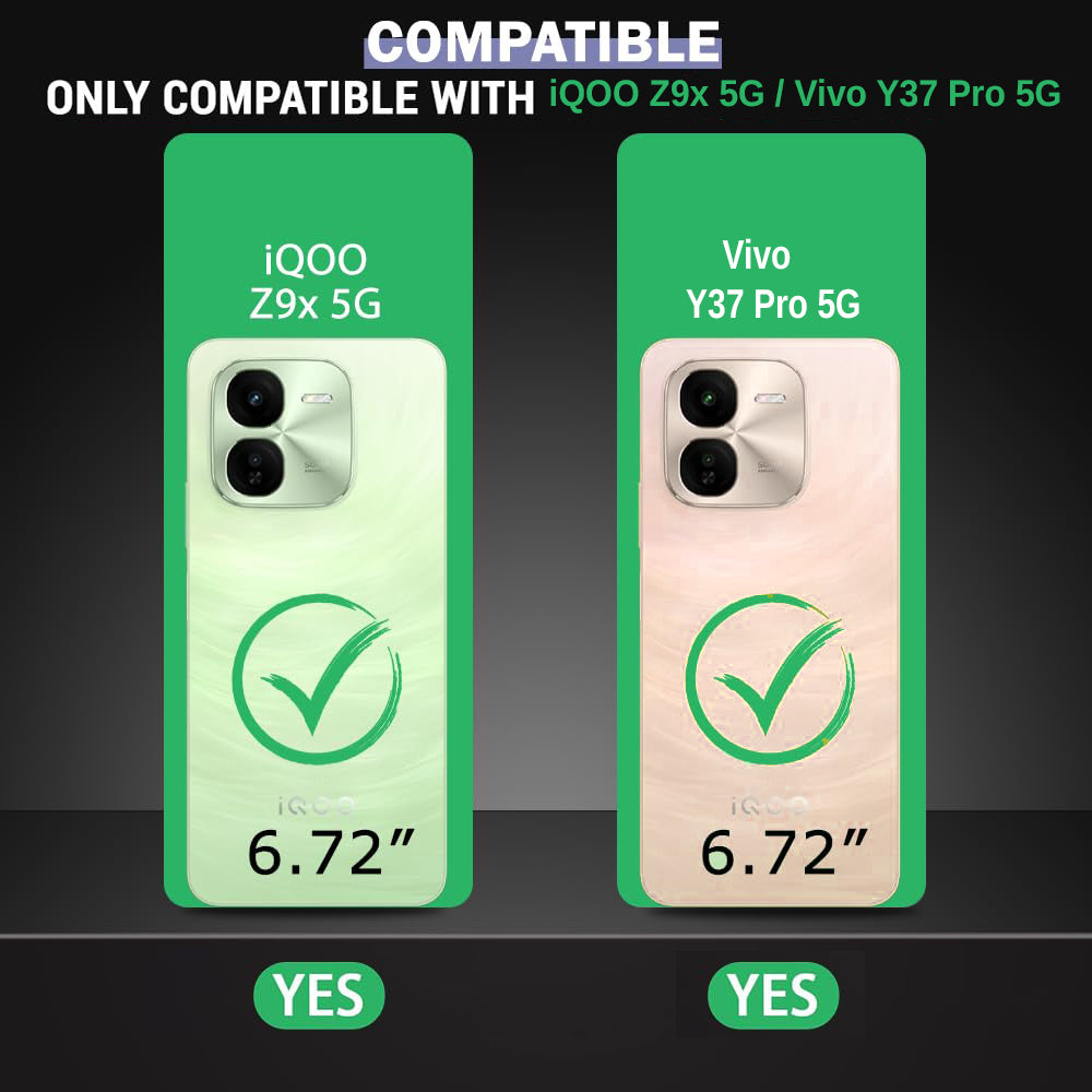 Hybrid Rugged Armor Kickstand Case for iQOO Z9x 5G / Vivo Y37 Pro 5G