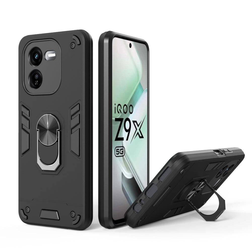 Hybrid Rugged Armor Kickstand Case for iQOO Z9x 5G / Vivo Y37 Pro 5G
