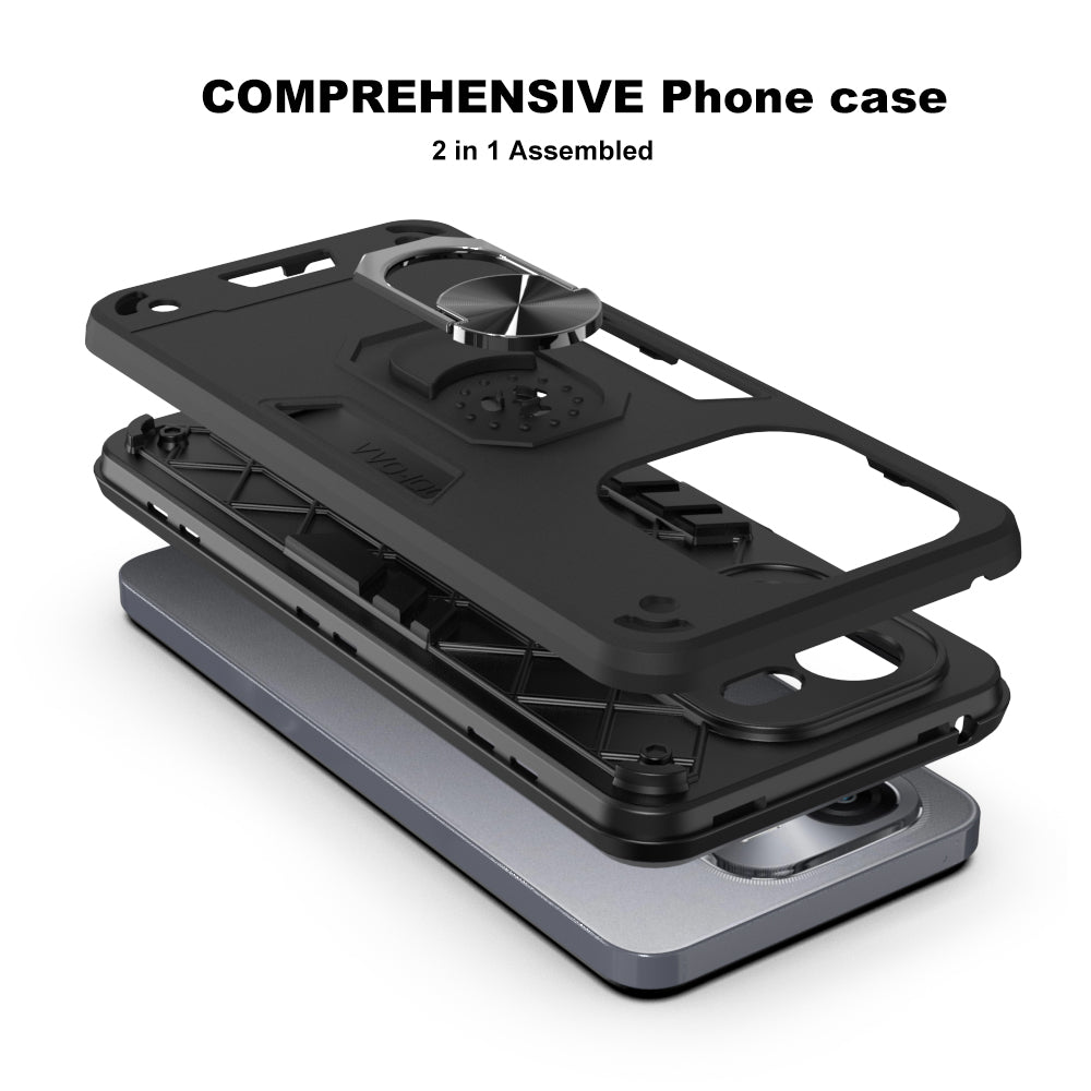 Hybrid Rugged Armor Kickstand Case for iQOO Z9x 5G / Vivo Y37 Pro 5G
