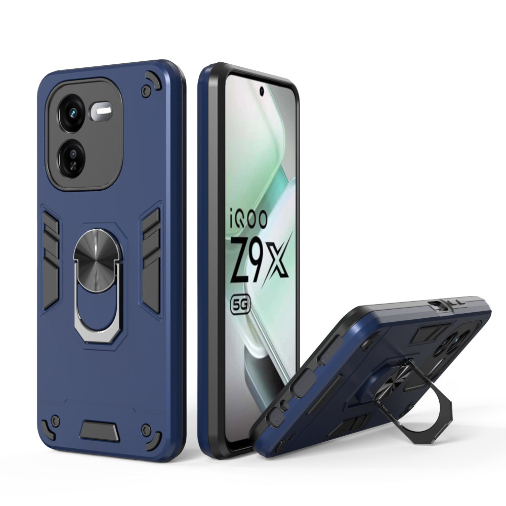 Hybrid Rugged Armor Kickstand Case for iQOO Z9x 5G / Vivo Y37 Pro 5G