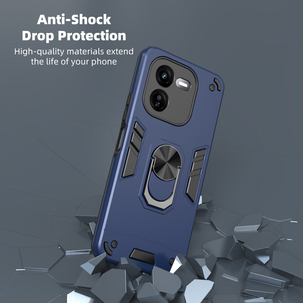 Hybrid Rugged Armor Kickstand Case for iQOO Z9x 5G / Vivo Y37 Pro 5G