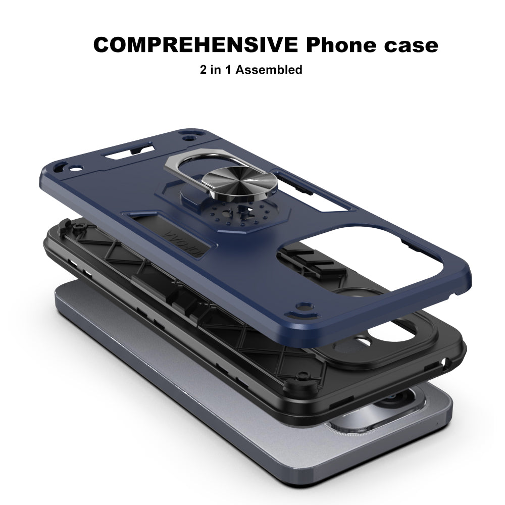 Hybrid Rugged Armor Kickstand Case for iQOO Z9x 5G / Vivo Y37 Pro 5G