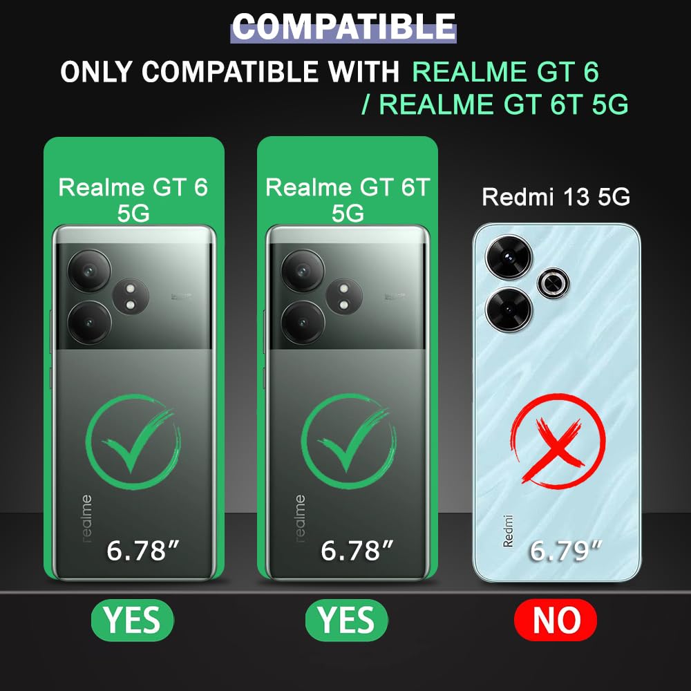 Hybrid Rugged Armor Kickstand Case for Realme GT 6 5G / GT 6T 5G