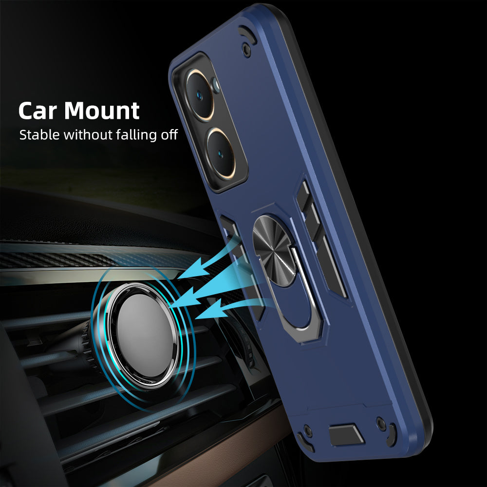 Hybrid Rugged Armor Kickstand Case for Vivo T3 Lite 5G / Y18 4G / Y18e 4G / Y28s 5G / Y28e 5G / Y03 4G / Z9 Lite 5G