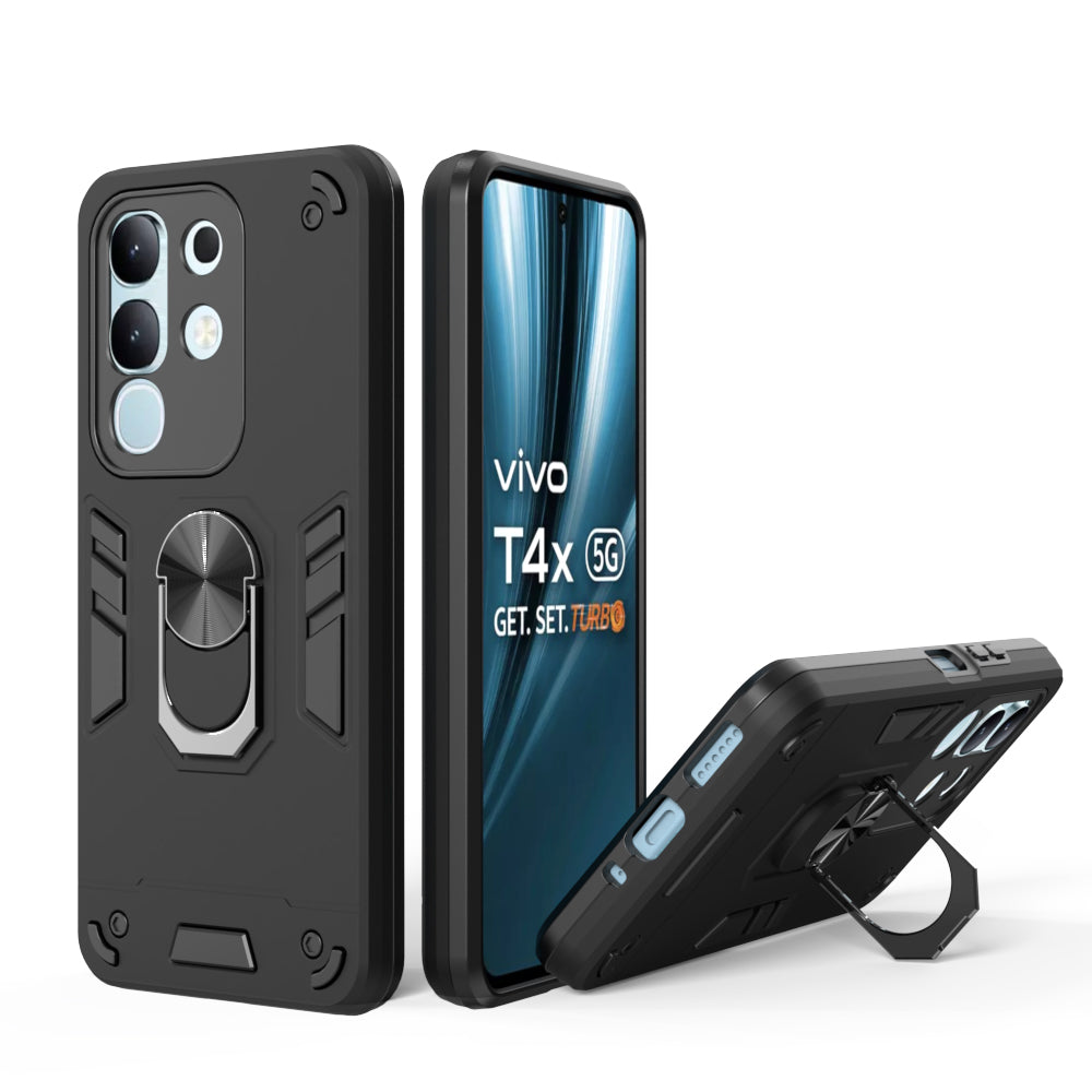 Hybrid Rugged Armor Kickstand Case for Vivo T4x 5G / Y29 4G