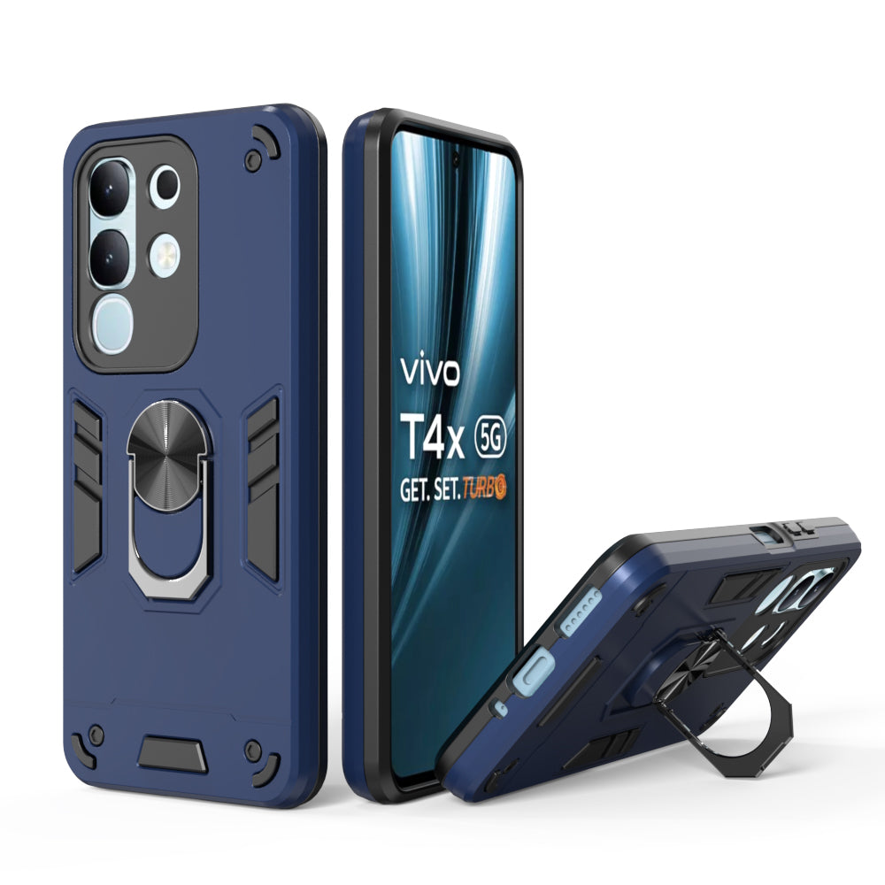 Hybrid Rugged Armor Kickstand Case for Vivo T4x 5G / Y29 4G