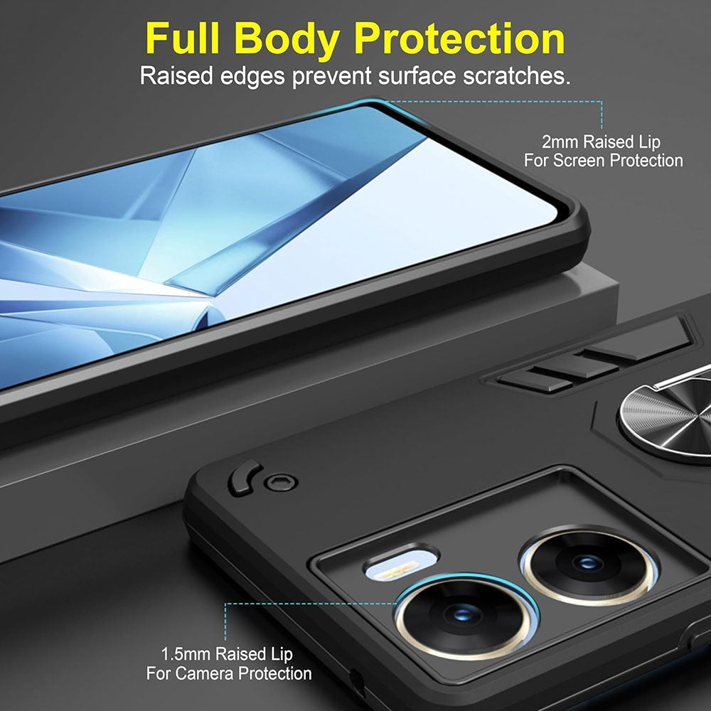 Hybrid Rugged Armor Kickstand Case for Vivo V29e 5G