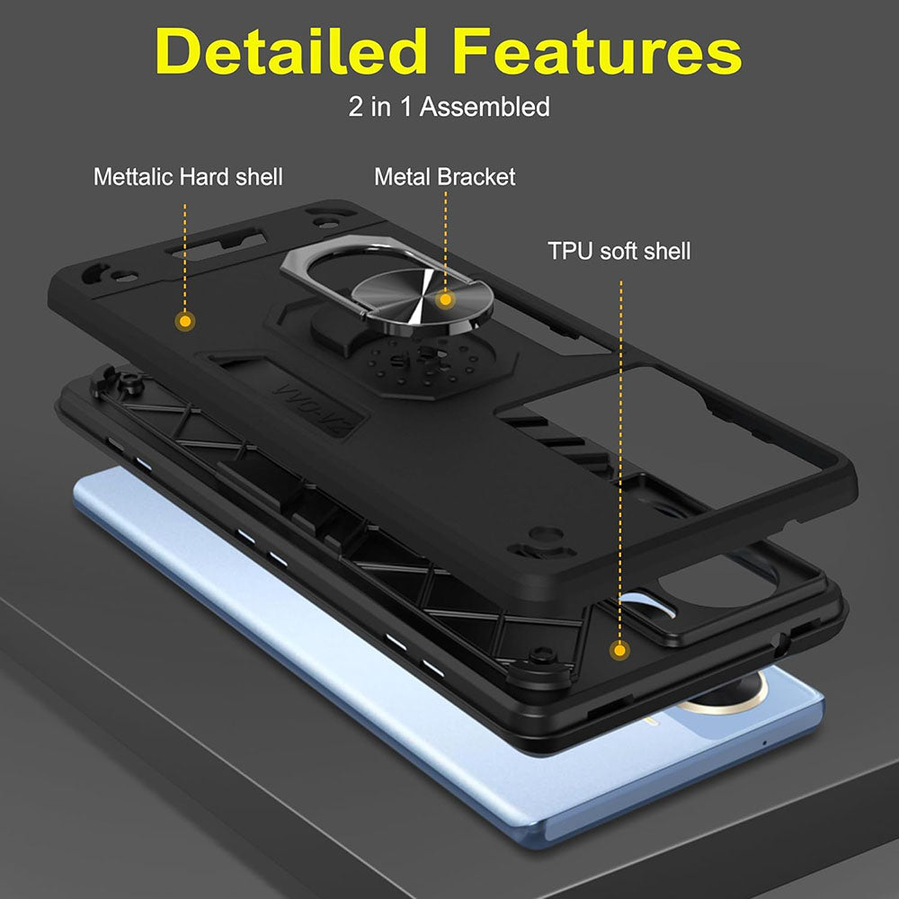 Hybrid Rugged Armor Kickstand Case for Vivo V29e 5G