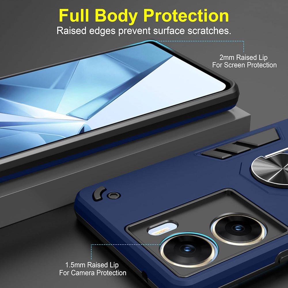 Hybrid Rugged Armor Kickstand Case for Vivo V29e 5G
