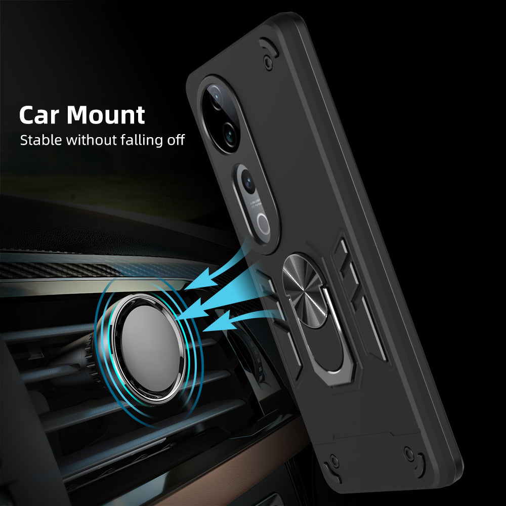 Hybrid Rugged Armor Kickstand Case for Vivo V40 5G / V40 Pro 5G