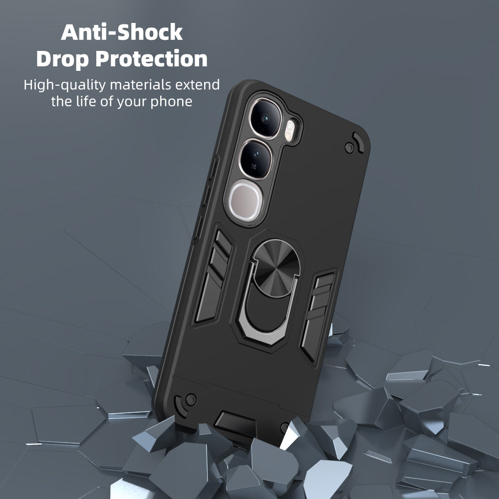 Hybrid Rugged Armor Kickstand Case for Vivo V40 Lite 5G / Y200 4G / Y300 5G