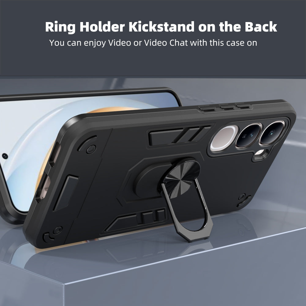 Hybrid Rugged Armor Kickstand Case for Vivo V40 Lite 5G / Y200 4G / Y300 5G