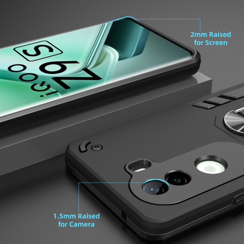 Hybrid Rugged Armor Kickstand Case for Vivo V40e 5G / iQOO Z9s 5G