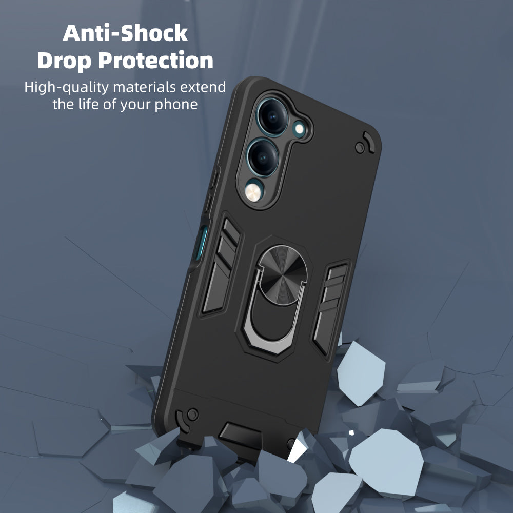 Hybrid Rugged Armor Kickstand Case for Vivo Y04 4G / Y19e 4G / Y29s 5G