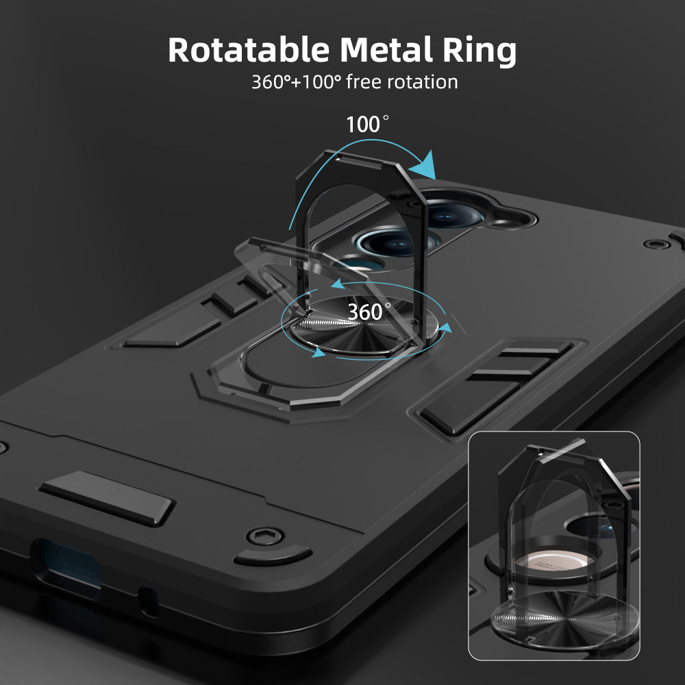 Hybrid Rugged Armor Kickstand Case for Vivo Y04 4G / Y19e 4G / Y29s 5G