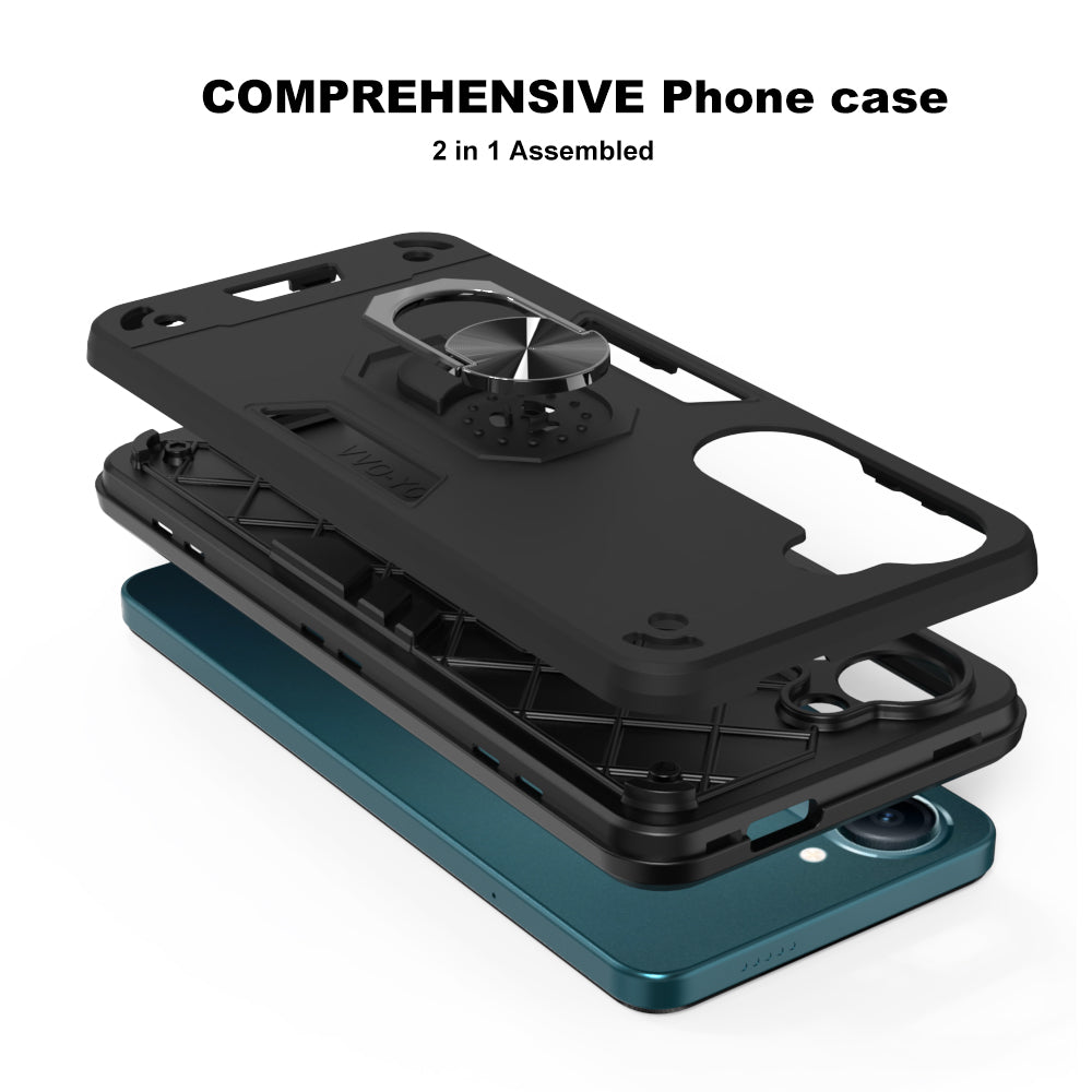 Hybrid Rugged Armor Kickstand Case for Vivo Y04 4G / Y19e 4G / Y29s 5G