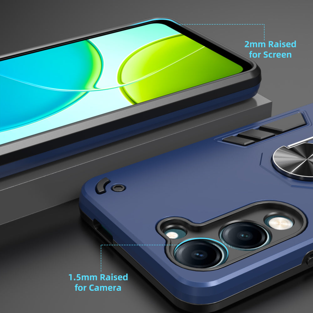 Hybrid Rugged Armor Kickstand Case for Vivo Y04 4G / Y19e 4G / Y29s 5G