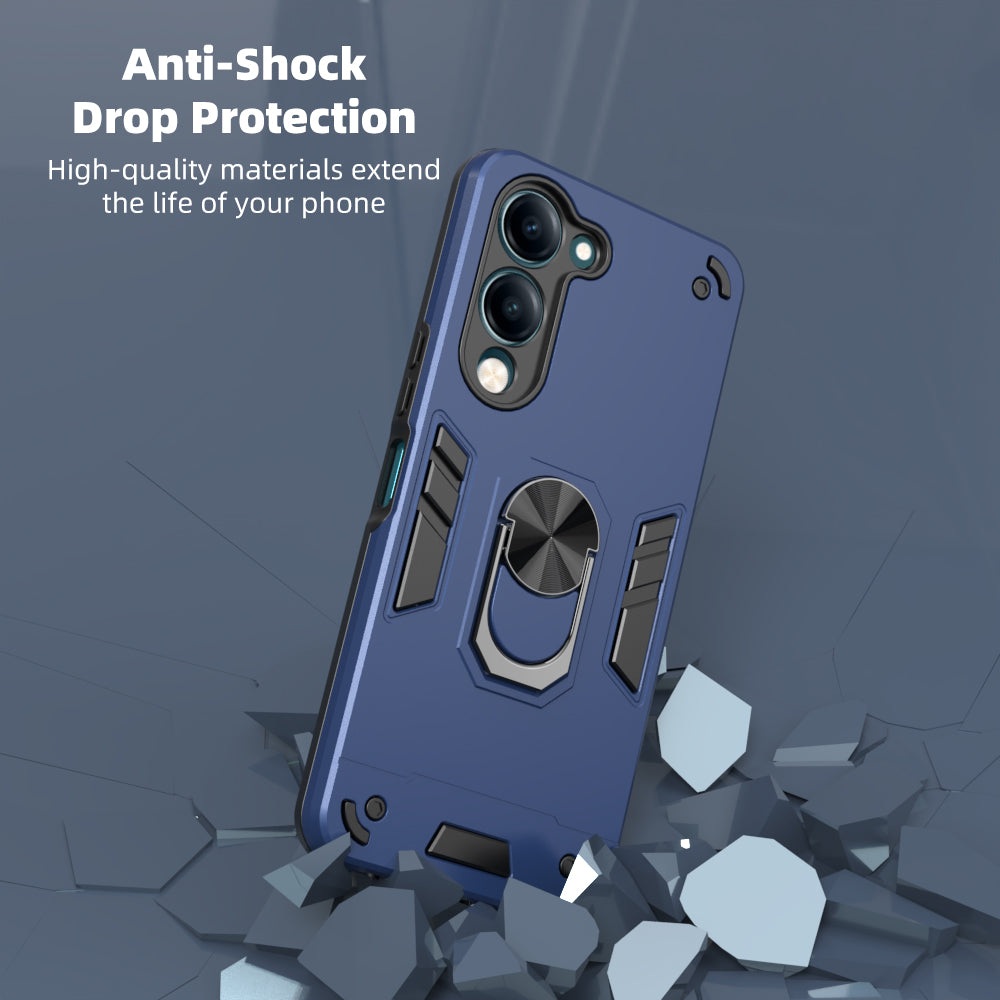 Hybrid Rugged Armor Kickstand Case for Vivo Y04 4G / Y19e 4G / Y29s 5G