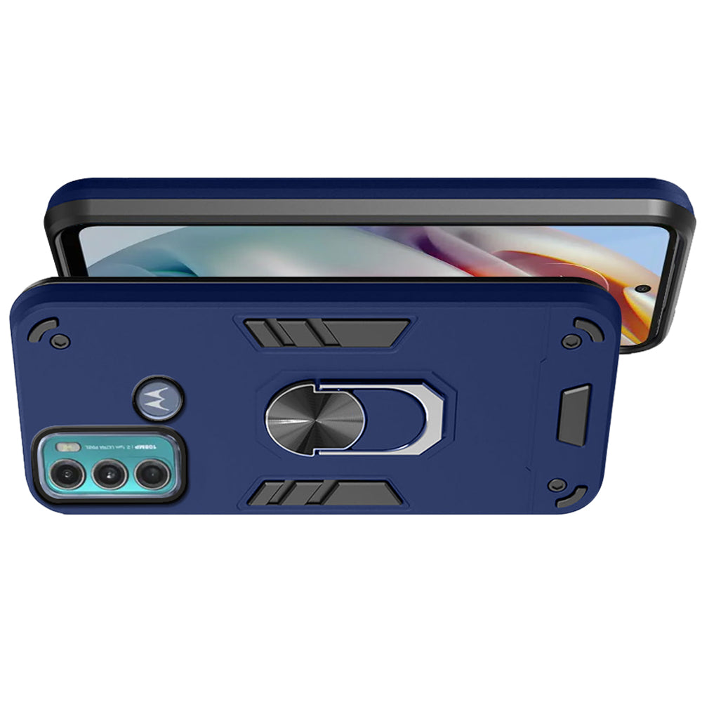 Hybrid Rugged Armor Kickstand Back Case for Motorola Moto G60 4G / G40 Fusion 4G