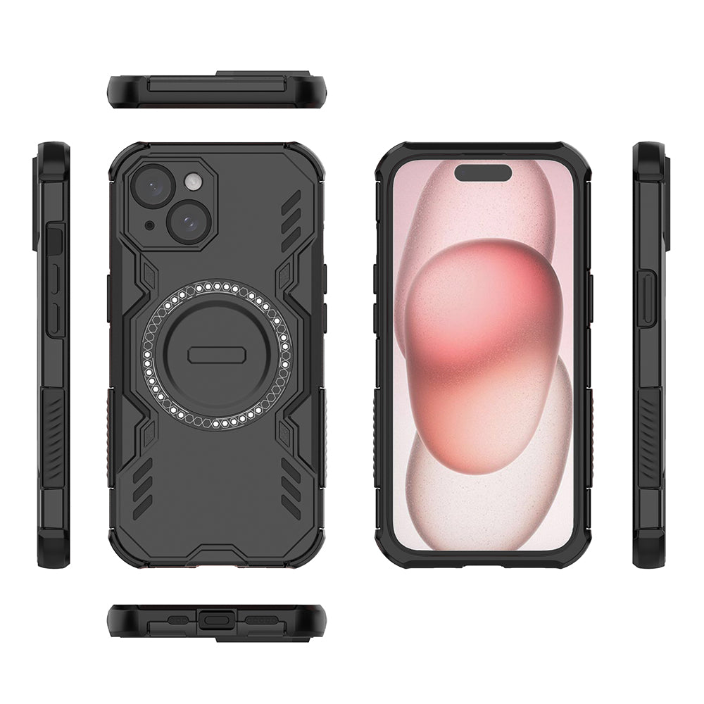 Hybrid Military Grade Shockproof Protection PC-TPU MagSafe Cover for Apple iPhone 15