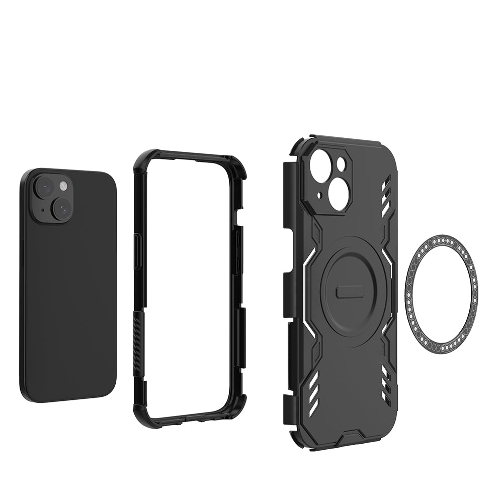 Hybrid Military Grade Shockproof Protection PC-TPU MagSafe Cover for Apple iPhone 15
