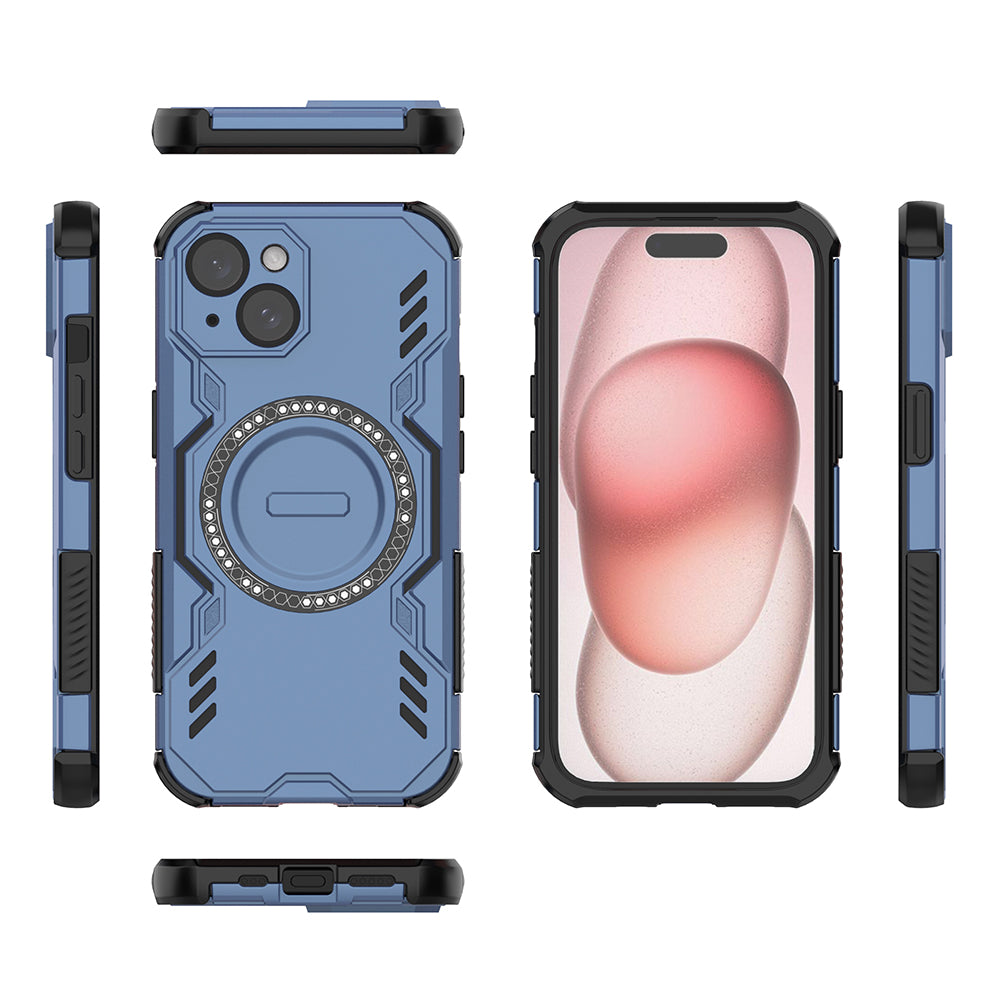 Hybrid Military Grade Shockproof Protection PC-TPU MagSafe Cover for Apple iPhone 15