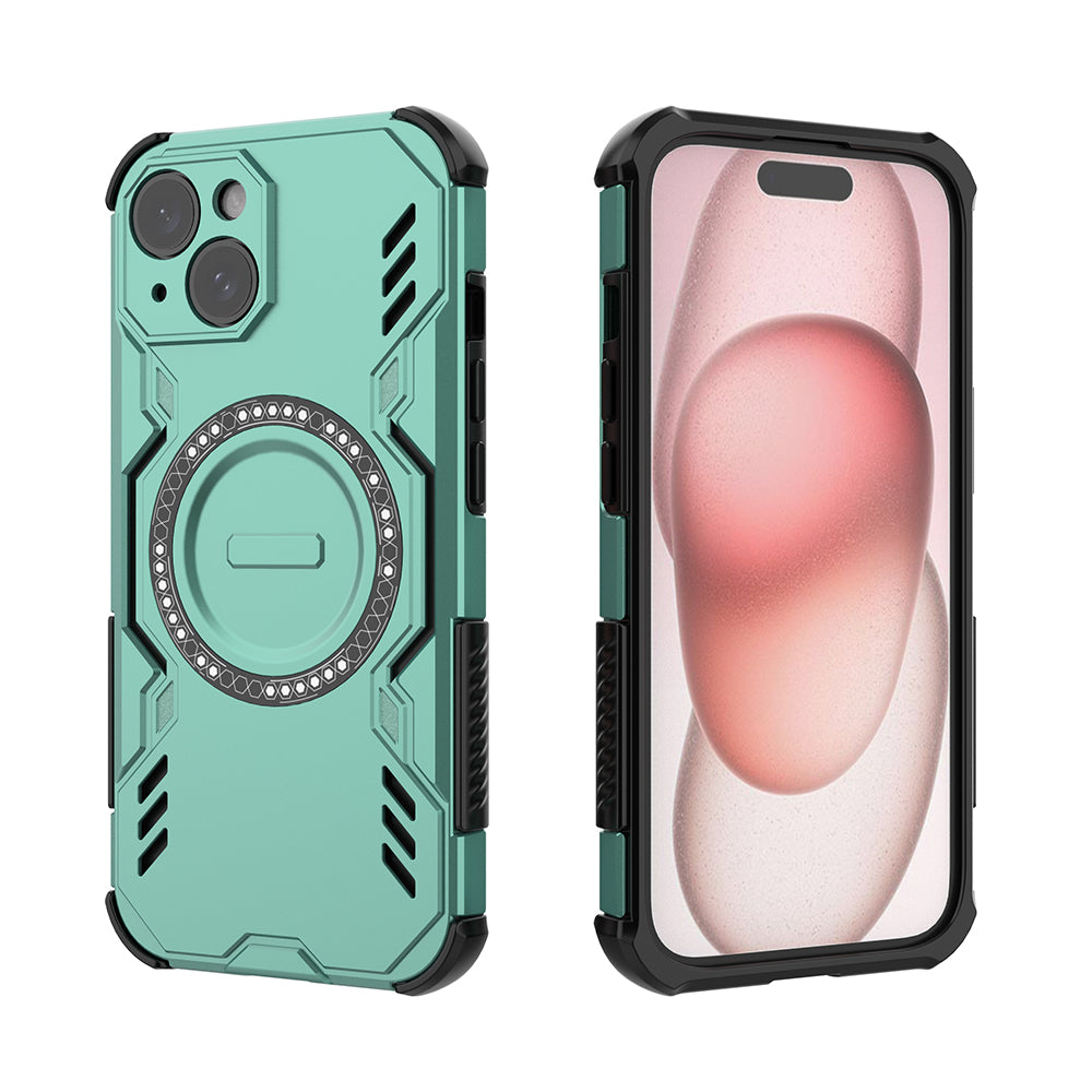 Hybrid Military Grade Shockproof Protection PC-TPU MagSafe Cover for Apple iPhone 15