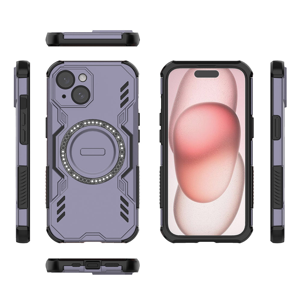 Hybrid Military Grade Shockproof Protection PC-TPU MagSafe Cover for Apple iPhone 15