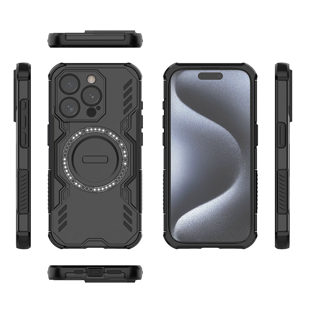 Hybrid Military Grade Shockproof Protection PC-TPU MagSafe Cover for Apple iPhone 15 Pro