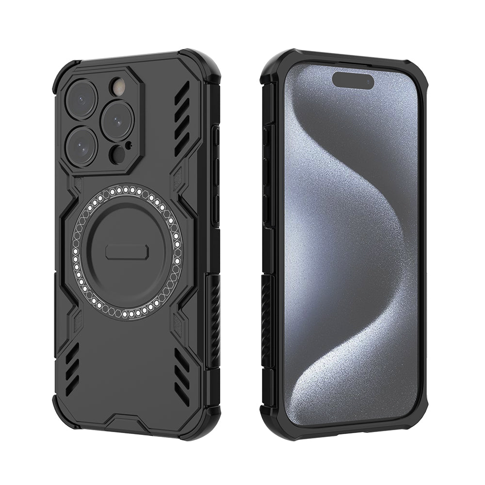 Hybrid Military Grade Shockproof Protection PC-TPU MagSafe Cover for Apple iPhone 15 Pro