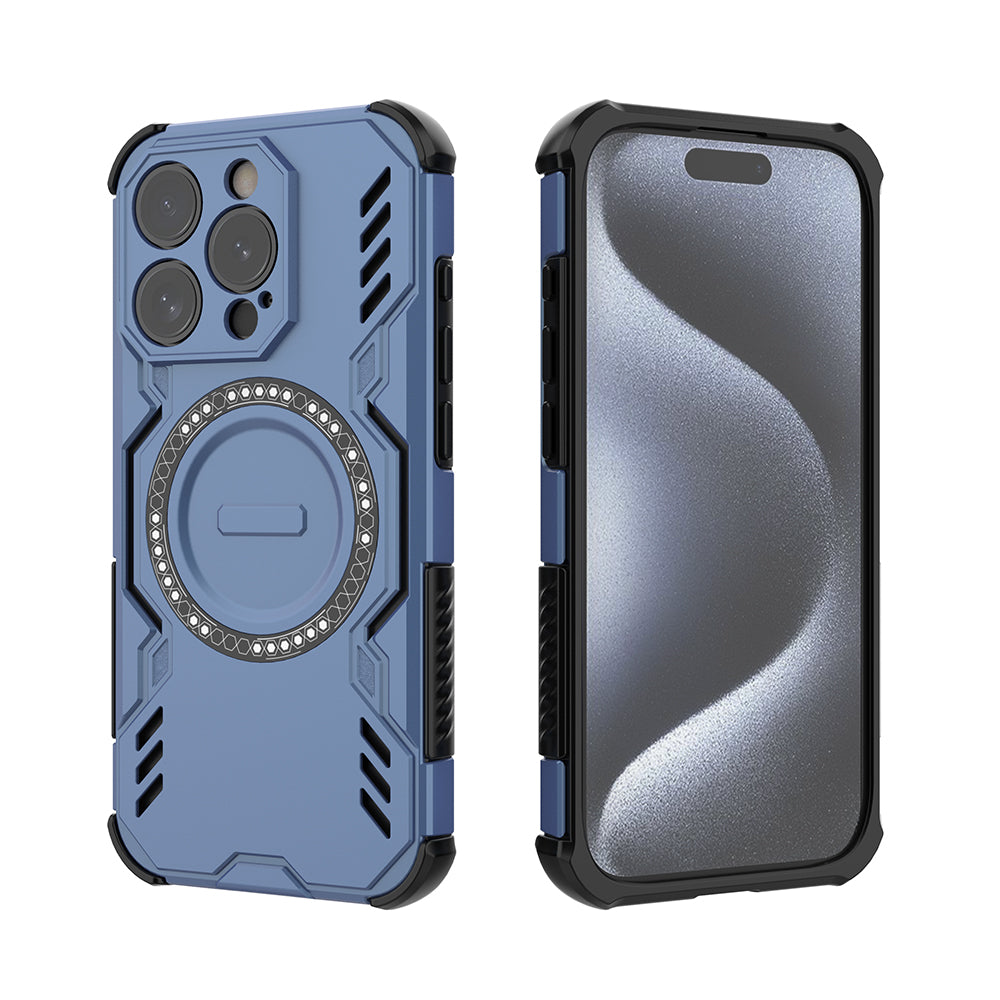 Hybrid Military Grade Shockproof Protection PC-TPU MagSafe Cover for Apple iPhone 15 Pro