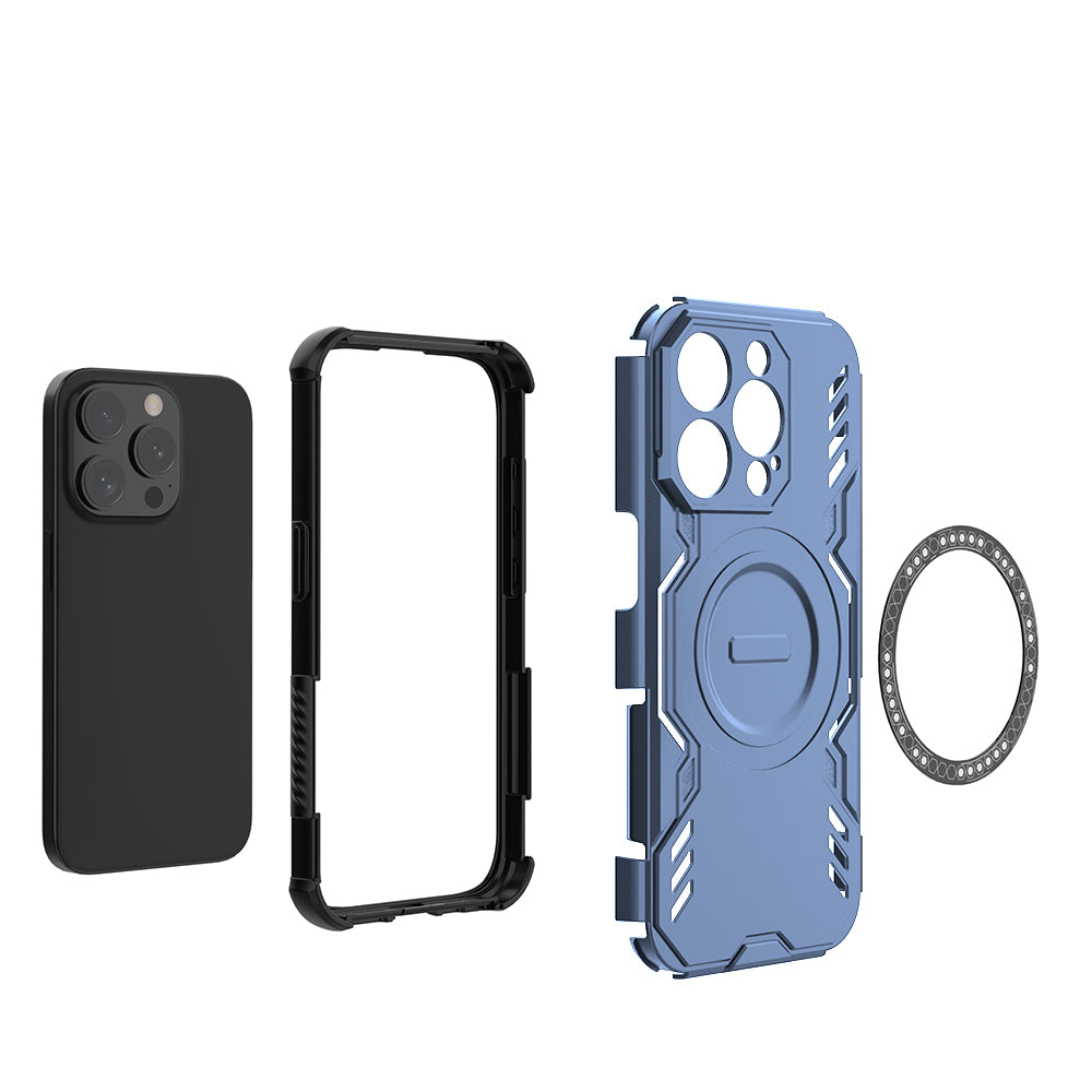 Hybrid Military Grade Shockproof Protection PC-TPU MagSafe Cover for Apple iPhone 15 Pro