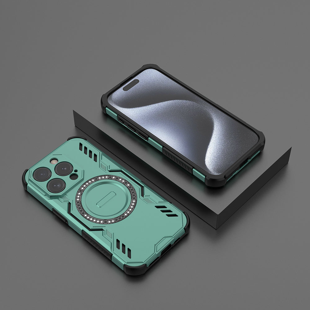 Hybrid Military Grade Shockproof Protection PC-TPU MagSafe Cover for Apple iPhone 15 Pro
