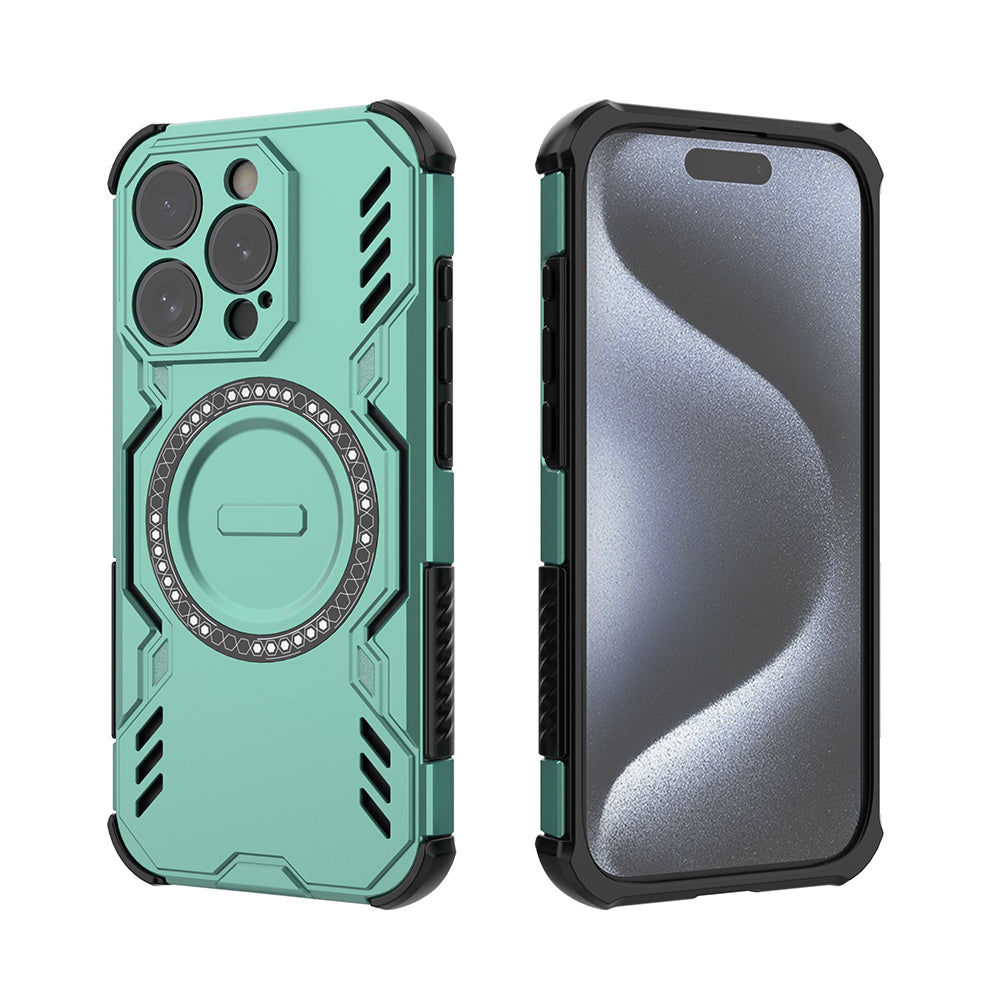Hybrid Military Grade Shockproof Protection PC-TPU MagSafe Cover for Apple iPhone 15 Pro