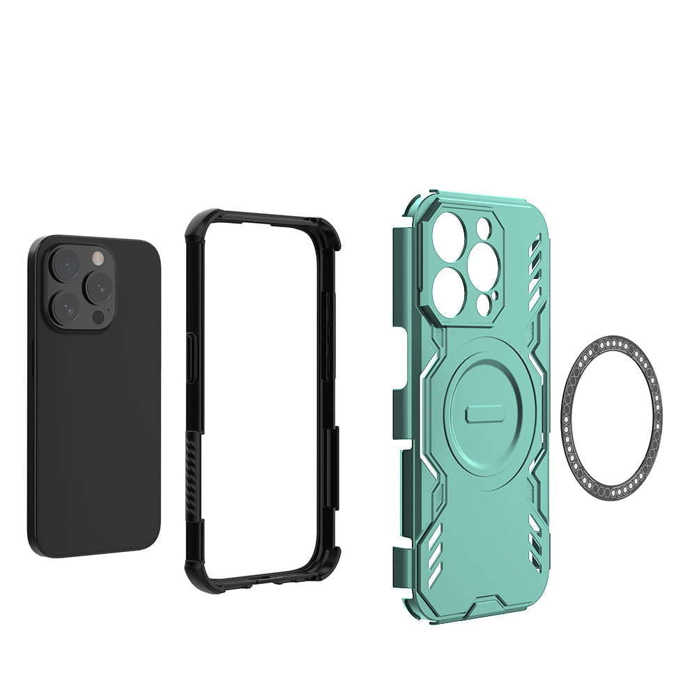 Hybrid Military Grade Shockproof Protection PC-TPU MagSafe Cover for Apple iPhone 15 Pro