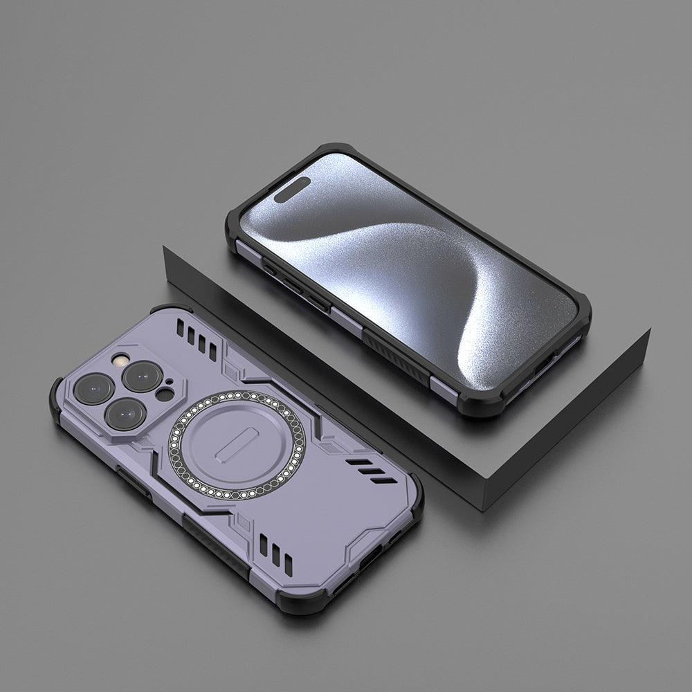 Hybrid Military Grade Shockproof Protection PC-TPU MagSafe Cover for Apple iPhone 15 Pro