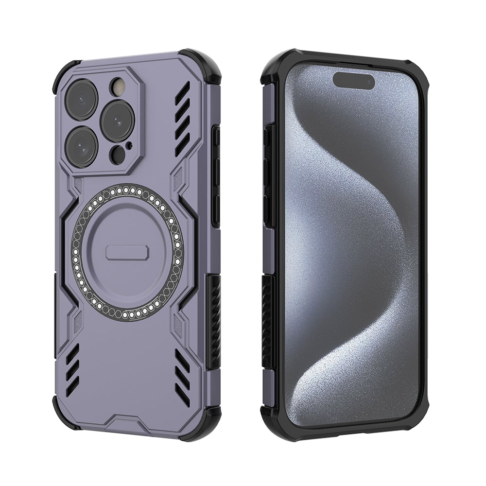 Hybrid Military Grade Shockproof Protection PC-TPU MagSafe Cover for Apple iPhone 15 Pro