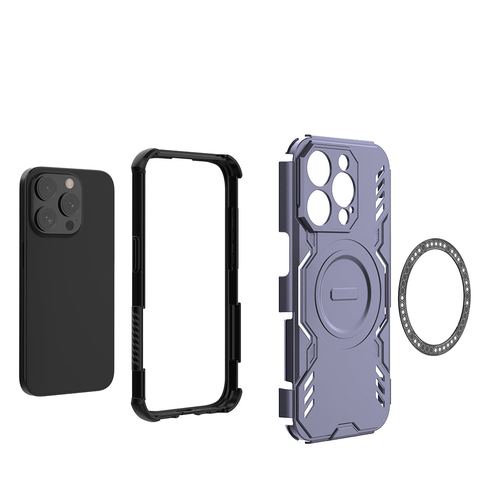 Hybrid Military Grade Shockproof Protection PC-TPU MagSafe Cover for Apple iPhone 15 Pro