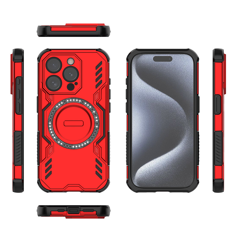Hybrid Military Grade Shockproof Protection PC-TPU MagSafe Cover for Apple iPhone 15 Pro